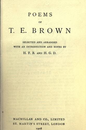 Cover for Poems, selected and arranged, with an introd. and notes