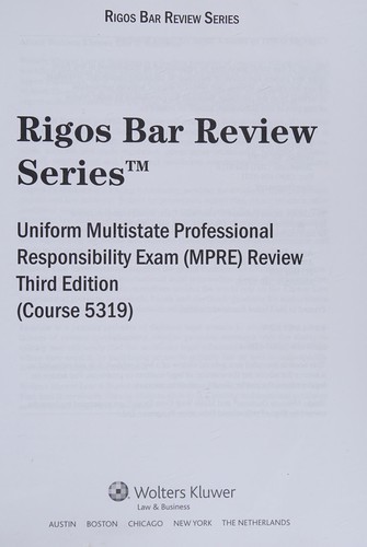 Cover for Mpre Review 3E W/ Cd