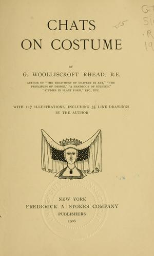 Cover for Chats on costume
