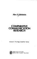 Cover for Comparative communication research