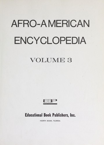 Cover for Afro-American encyclopedia