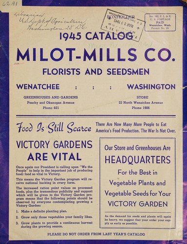 Cover for 1945 catalog