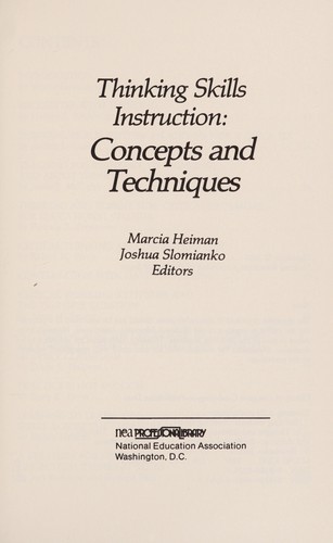 Cover for Thinking Skills Instruction