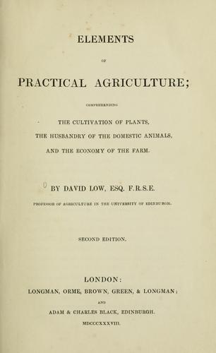 Cover for Elements of practical agriculture