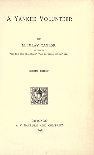 Cover for A Yankee volunteer