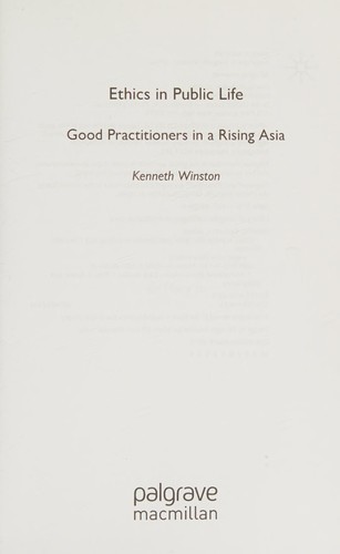 Cover for Ethics in public life