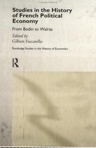 Cover for Studies in the history of French political economy