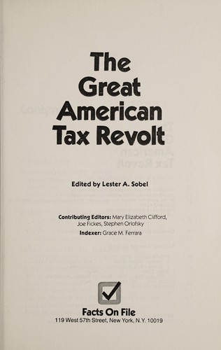 Cover for The Great American tax revolt