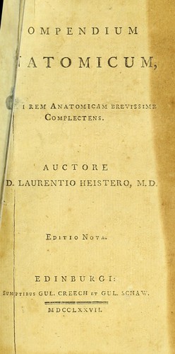 Cover for Compendium anatomicum