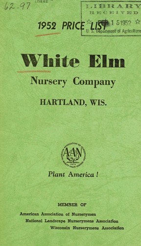 Cover for 1952 price list