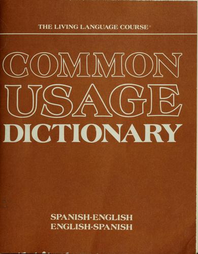 Cover for Common usage dictionary