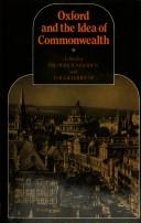 Cover for Oxford and the idea of Commonwealth