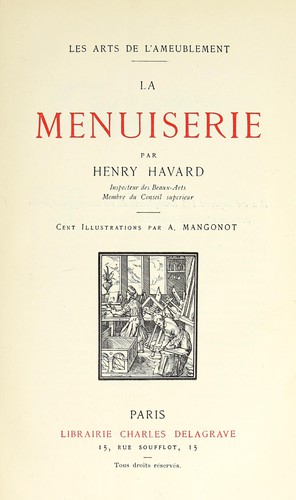 Cover for La menuiserie