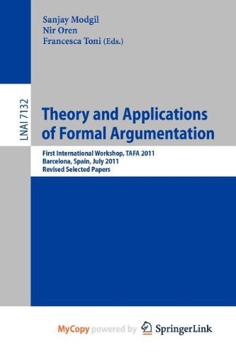 Cover for Theory and Applications of Formal Argumentation