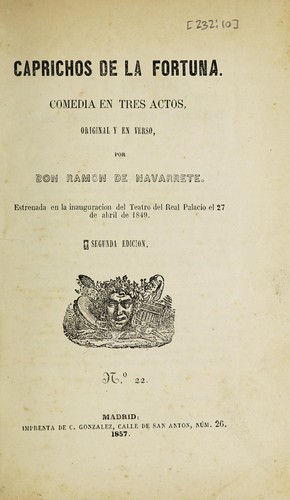 Cover for Caprichos de la fortuna