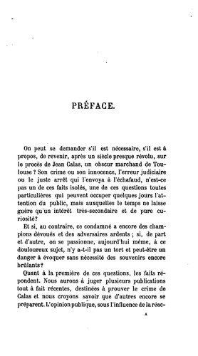 Cover for Jean Calas et sa famille, étude historique