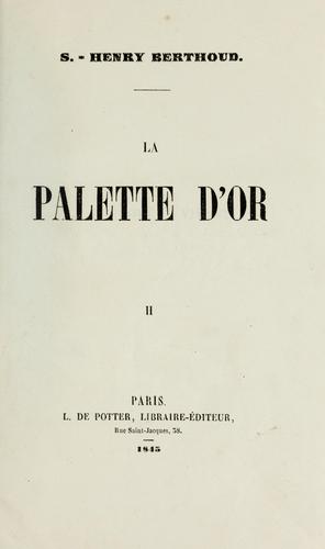 Cover for La palette d'or