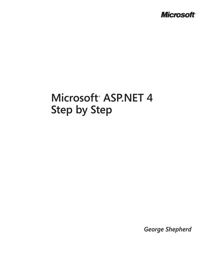 Cover for Microsoft ASP.NET 4 step by step