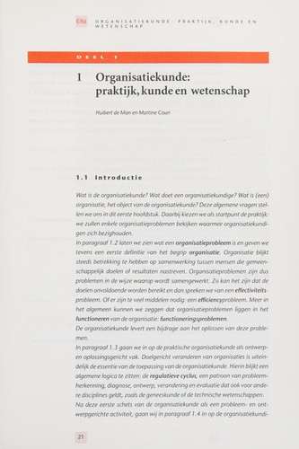 Cover for Organisatie & management