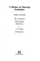 Cover for A history of Marxian economics