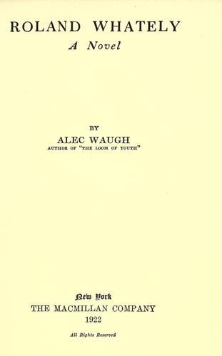 Cover for Roland Whately