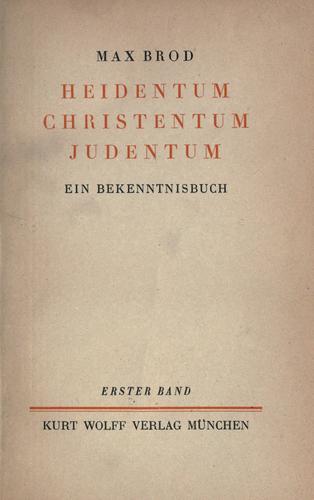 Cover for Heidentum, Christentum, Judentum
