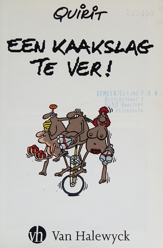 Cover for Kaakslag te ver