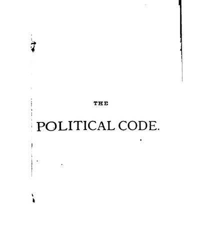 Cover for The Political Code of the State of California
