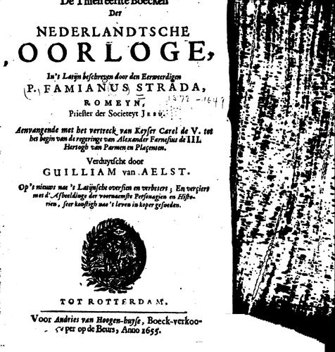 Cover for Der Nederlandtsche oorloge