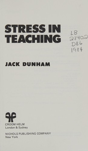 Cover for Stress in teaching