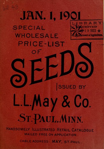 Cover for Special wholesale price-list of seeds