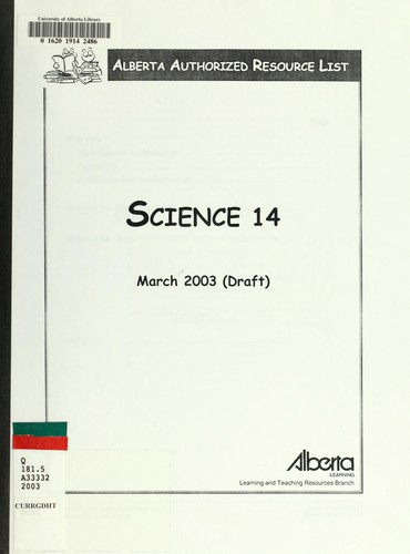 Cover for Science 14