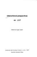 Cover for Interactional Perspectives on Lsp (Language and Cultural Contact, 22)