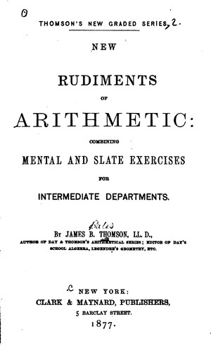 Cover for New Rudiments of Arithmetic
