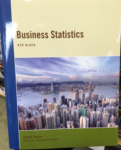 Cover for Business Statistics UMASS Boston Custom Edition