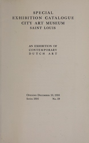 Cover for An exhibition of contemporary Dutch art