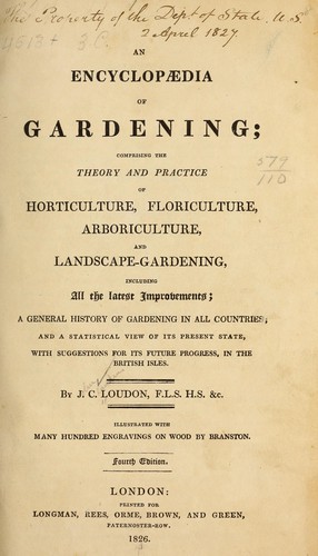 Cover for An encyclopædia of gardening