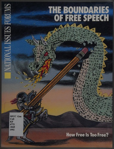 Cover for The Boundaries of free speech