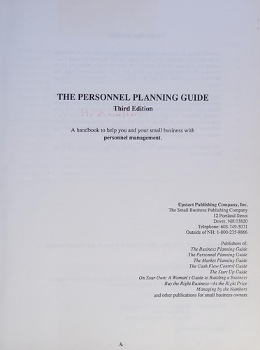 Cover for The Personnel planning guide