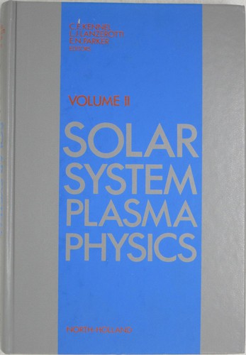 Cover for Solar system plasma physics