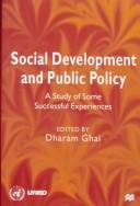Cover for Social development and public policy