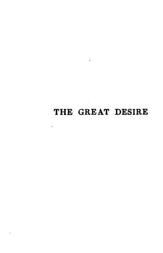 Cover for The great desire