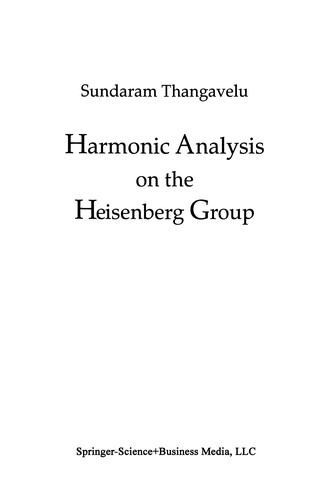Cover for Harmonic Analysis on the Heisenberg Group