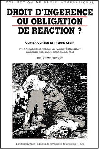 Cover for Droit d'ingérence ou obligation de réaction ? 2e édition 1996