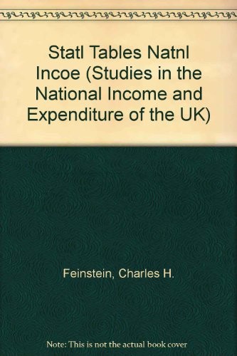 Cover for Statistical tables of national income, expenditure, and output of the U.K., 1855-1965