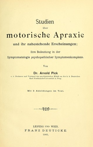 Cover for Studien über motorische Apraxie