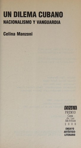 Cover for Un dilema cubano