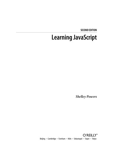 Cover for Learning JavaScript