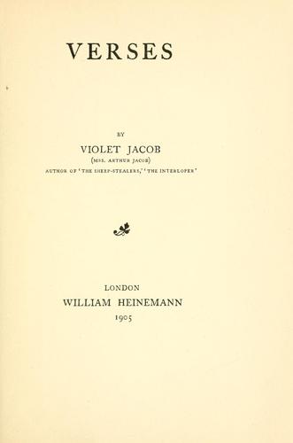 Cover for Verses