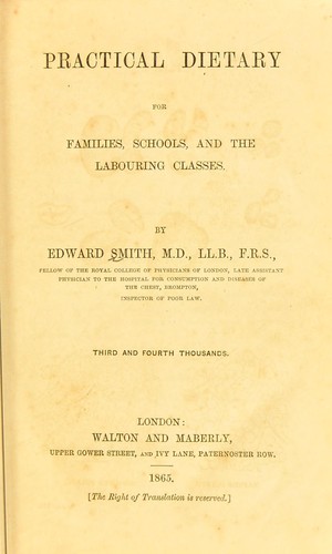 Cover for Practical dietary for families, schools, and the labouring classes